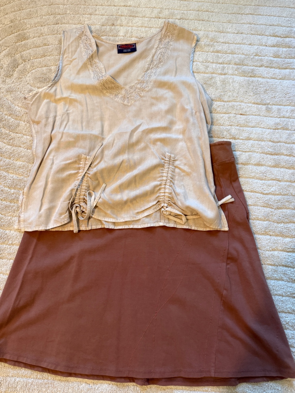 Beige Top and Mountain Hardwear Skirt Size L